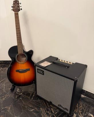 Chitarra Takamine elettroacustica + amplificatore