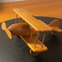 Bartolucci Aeroplano In Legno Giocattolo Vintage