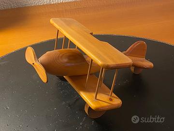 Bartolucci Aeroplano In Legno Giocattolo Vintage
