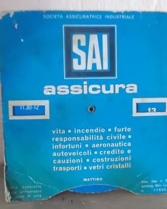 Antico disco orario assicurazioni SAI