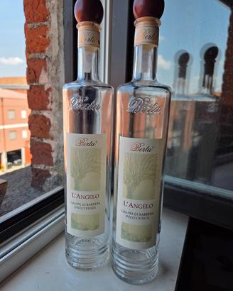 2 Bottiglie vuote Grappa Barbera Berta Angelo