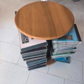 Porta CD e DVD in legno e metallo con oltre 100 CD
