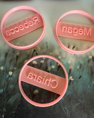 Stampo taglia pasta o boscotti none personalizzato