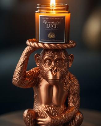 Porta candela Scimmia Saggia - Rame