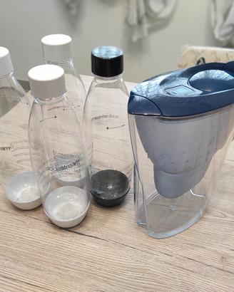 Caraffa Brita e bottiglie sodastream