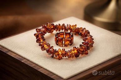 Parure bracciale anello ambra Baltica