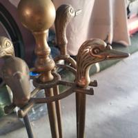 attrezzi per camino ottone 