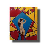 Dipinto geometrico possibilista moderno donna