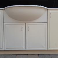 Mobile bagno con lavabo in marmo + specchiera