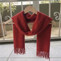 Sciarpa, rossa, invernale, unisex, frange