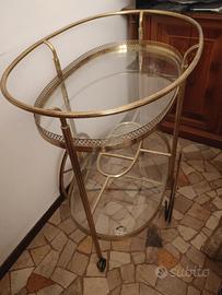carello ottone vintage porta alcolici
