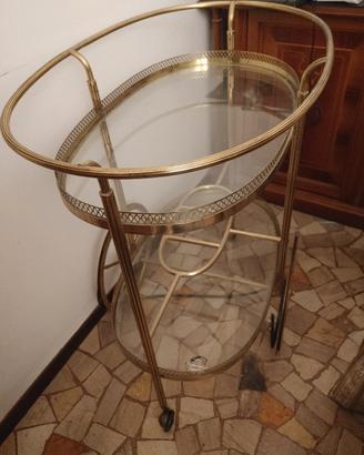 carello ottone vintage porta alcolici