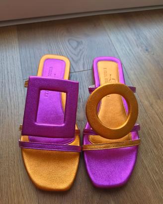 Sandali viola arancio n. 40 di Elina Linardaki