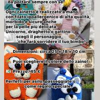 Zainetto “Gattino” fatto a mano