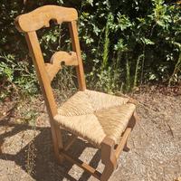 Sedia paglia e legno massello