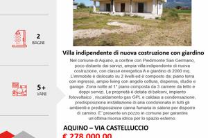 Villa indipendente con giardino,nuova costruzione