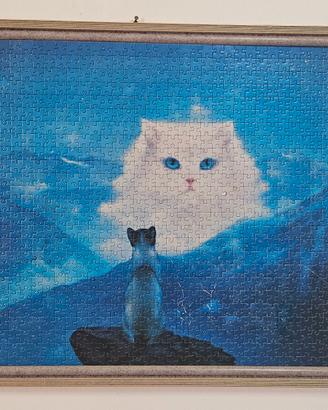 Quadro Puzzle Gatti nella Notte (1000 pezzi) - Già
