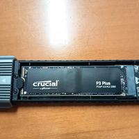 crucial p3 plus pcie4.0 m.2 2TB + adattatore usb
