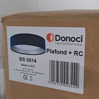 Plafoniera LED tessuto blu con telecomando 