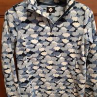 Pile bambina 9/10A blu azzurro bianco TEX sport