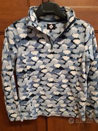 Pile bambina 9/10A blu azzurro bianco TEX sport