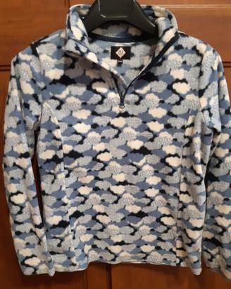 Pile bambina 9/10A blu azzurro bianco TEX sport