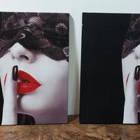 quadri moderni labbra donna