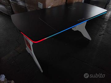 SCRIVANIA NUOVA DA UFFICIO CASA GAMING CON  LED