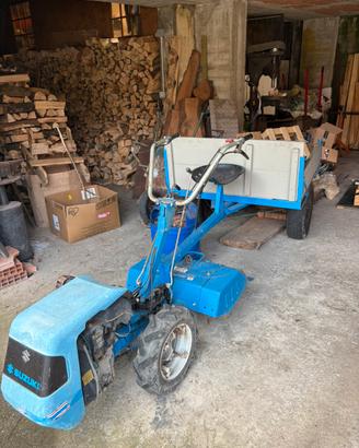 Fresatrice motocoltivatore bcs 725 con rimorchio