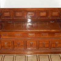 Cassapanca baule con schienale e braccioli 120 x 4