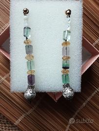 Pendenti Fluorite Arg.925 Lunghi