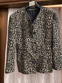 Giacca nera e beige Gianni Versace