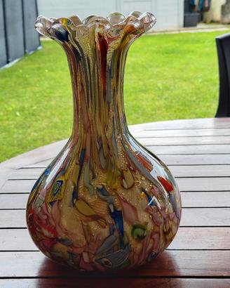 vaso in vetro di murano vintage  seri tutti frutti