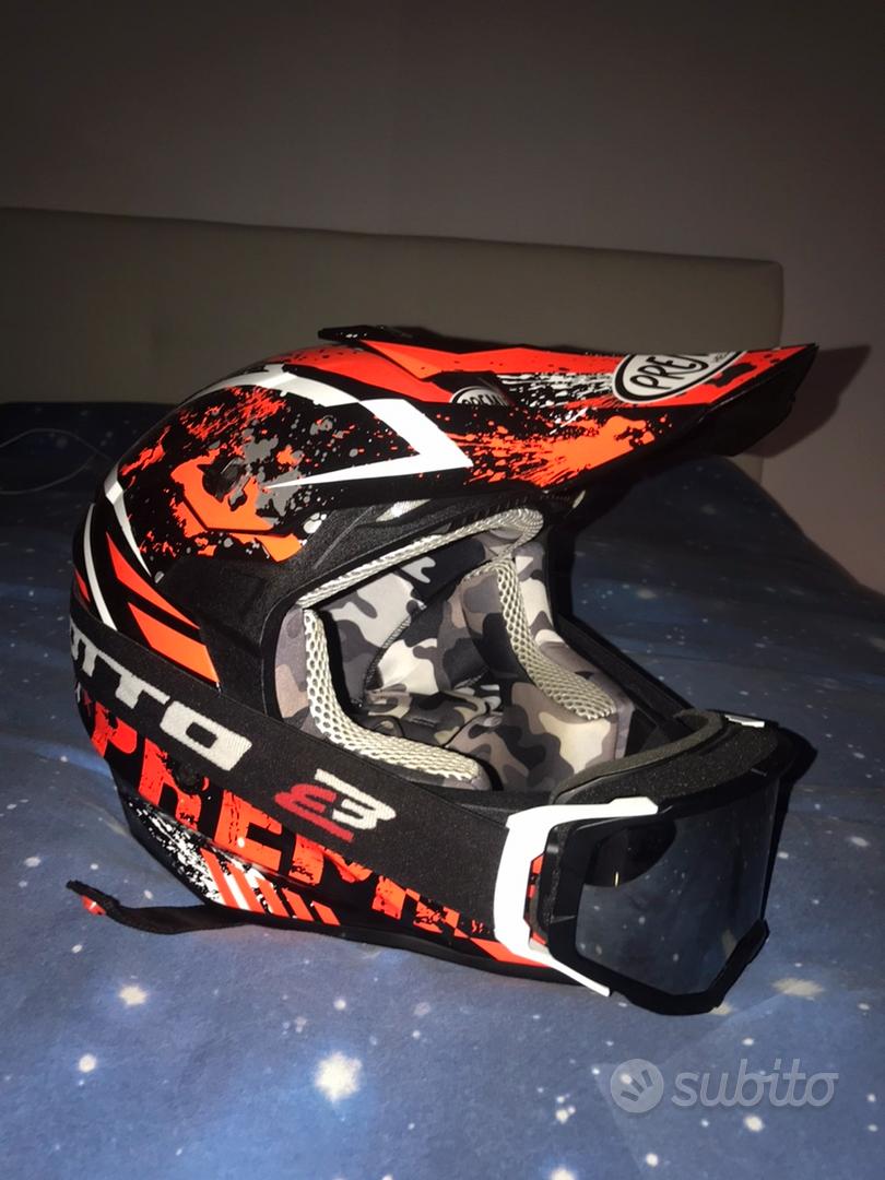 Casco motocross + mascherina - Accessori Moto In vendita a Trento