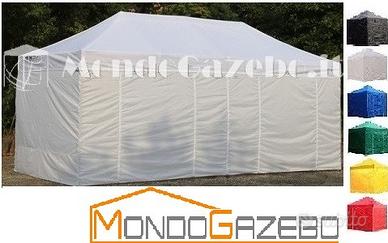 Gazebo 3x6 con pareti laterali 6x3 fiera chiosco