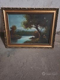 quadro antico 70 80 anni chiamato  il fiume