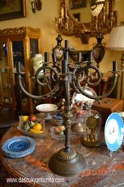 Candelabro in bronzo a cinque braccia del XX sec.