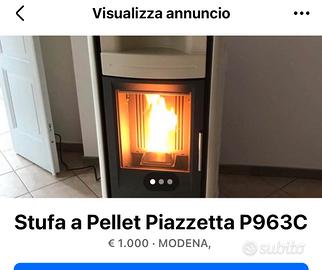 Stufa a Pellet Piazzetta P963C