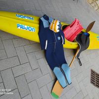 Canoa kayak Prijon modello Invader colore giallo