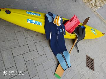 Canoa kayak Prijon modello Invader colore giallo