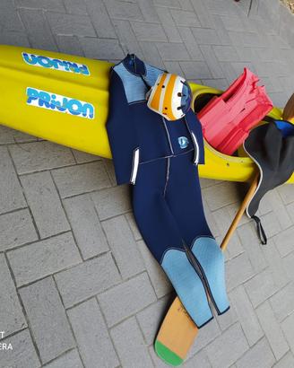 Canoa kayak Prijon modello Invader colore giallo