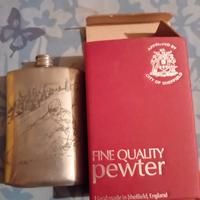 fiaschetta in peltro made in Sheffield