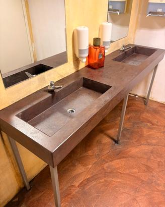 Lavandino doppio 210 cm lunghezza