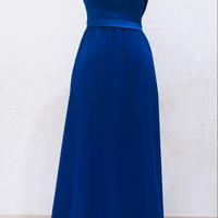 Abito lungo chiffon blu tg.42