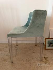 2poltrone KARTELL MADEMOISELLE- rifoderate-velluto