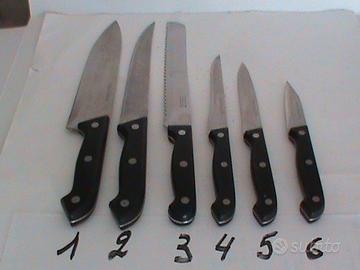 KIT 6 COLTELLI DA CUCINA DELLA MILOMEX LTD USATI