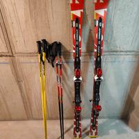 Sci Atomic race SL 165, scarponi e racchette