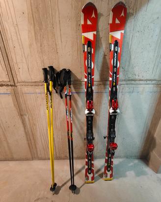 Sci Atomic race SL 165, scarponi e racchette
