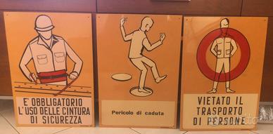 Cartelli Industriali - lotto di 3 pezzi