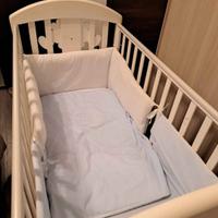 culla con corredo completo e materasso 